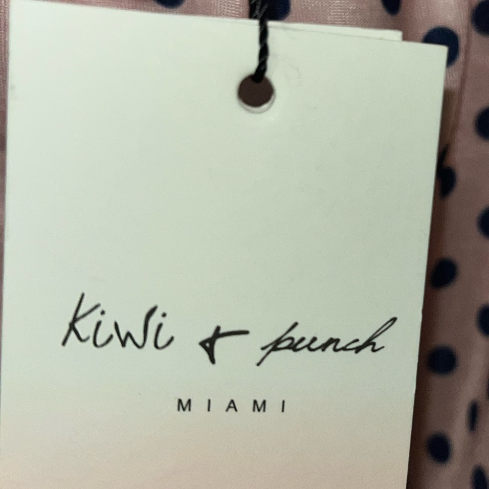 🔴 Kiwi & punch Miami Polka Dot Halter Dress - Picture 4 of 4